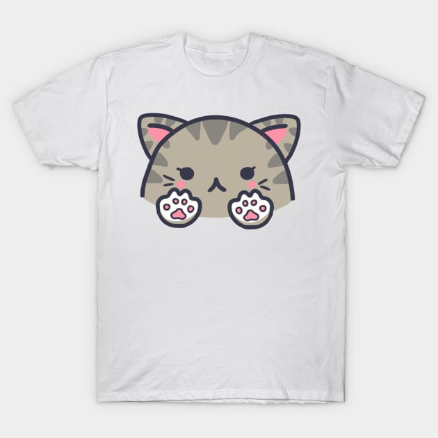 cute kawaii grey cat T-Shirt by grafitytees